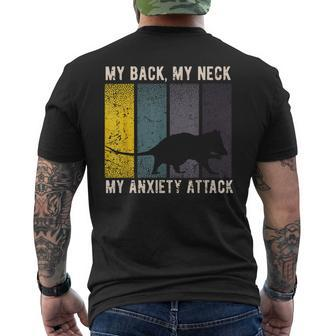 My Back My Neck My Anxiety Attack Possum Costume Opossum Men's T-shirt Back Print - Monsterry DE