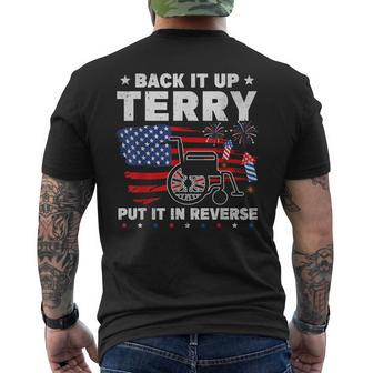 Back It Up Terry Put It In Reverse Firework 4Th Of July Men's T-shirt Back Print - Monsterry DE