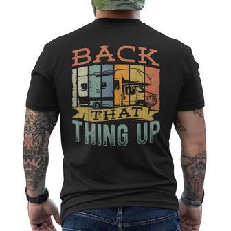 Back That Thing Up Camping Trailer Travel Campervan Men's T-shirt Back Print - Monsterry UK