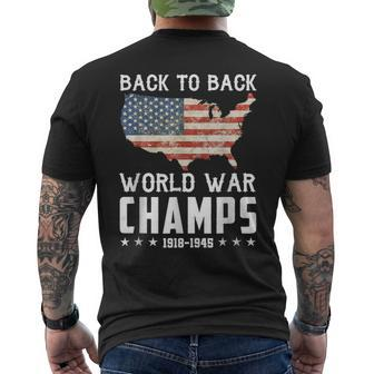 Back To Back Undefeated World War Champs 4Th Of July Men's T-shirt Back Print - Seseable