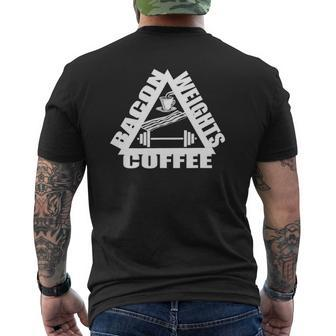 Bacon Weights Coffee Baconbacon Gym Workout Mens Back Print T-shirt | Mazezy