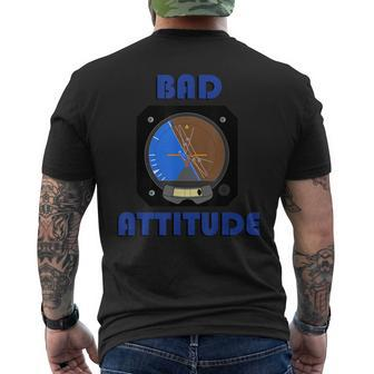 Bad Attitude Pilot Attitude Indicator Men's T-shirt Back Print - Monsterry UK