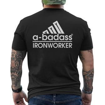 Badass Ironworker Men's T-shirt Back Print | Mazezy