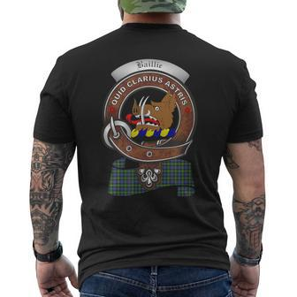 Baillie Scottish Clan Badge With Tartan Men's T-shirt Back Print - Seseable