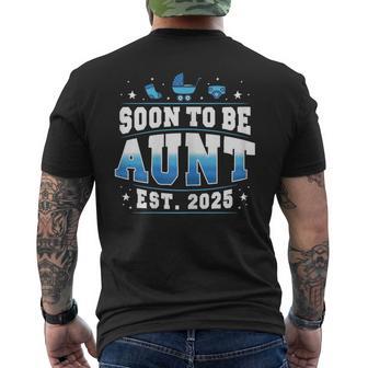 Bald Tante 2025 Neue Papa Schwangerschaft Enthüllen T-Shirt mit Rückendruck - Geschenkecke