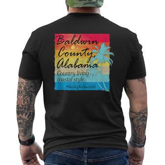 Baldwin County Alabama Country Living Coastal Style Men's T-shirt Back Print - Monsterry AU