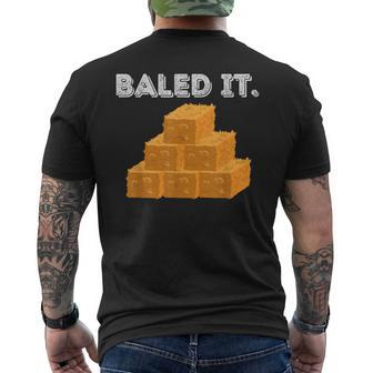 Baled It Farmer & Farming Men's T-shirt Back Print - Monsterry