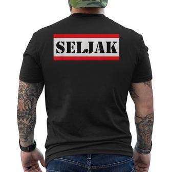 Balkan Jugo Jugoslawien Spruch Seljak T-Shirt mit Rückendruck - Geschenkecke