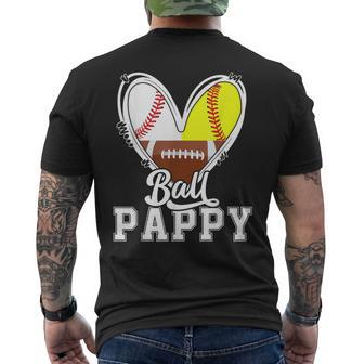 Ball Pappy Baseball Football Softball Pappy Men's T-shirt Back Print | Mazezy