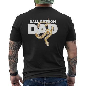 Ball Python Dad Snake Pet Animal Reptile Men Mens Back Print T-shirt | Mazezy