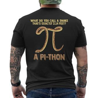 Ball Python Pi Snake Pet Owner Animal Ball Python Men's T-shirt Back Print - Seseable
