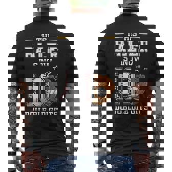 This Baller Is Now 10 Double Digits Baseball 10Th Birthday Men's T-shirt Back Print - Thegiftio UK