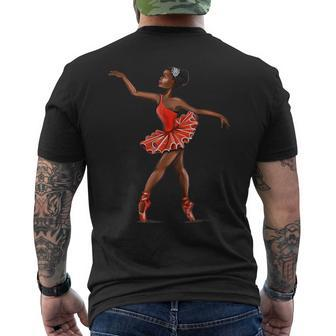 Ballet Black African American Ballerina Men's T-shirt Back Print | Mazezy