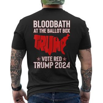 At The Ballot Box 2024 Vote Red Usa Map Maga Men's T-shirt Back Print - Seseable
