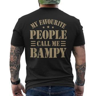 Bampy From Grandchildren For Bampy Fathers Day Men's T-shirt Back Print - Monsterry UK