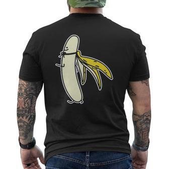 Banana Superhero Fathers Day Hawaiian Fruit Dad Dada Mens Back Print T-shirt | Mazezy