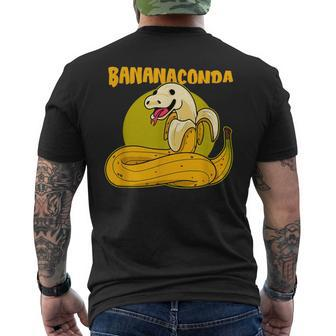 Bananaconda Snake With Banana Pyjamas Anaconda Python Men's T-shirt Back Print - Monsterry