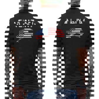 Bandera Atlanta Usa Georgia Atlanta Camiseta Hombre Estampado Espalda - Regaloses
