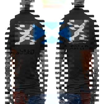 Bandera De Escocia Scotland Blanca Y Azul Camiseta Hombre Estampado Espalda - Regaloses