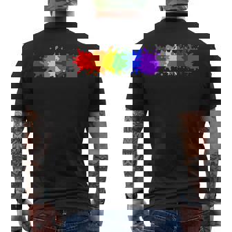 Bandera Del Orgullo Gay Humano Lgbt Bandera Del Arco Iris Camiseta Hombre Estampado Espalda - Regaloses