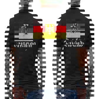Bandera Deutschland Con Escudo De Armas I Love Germany German Camiseta Hombre Estampado Espalda - Regaloses