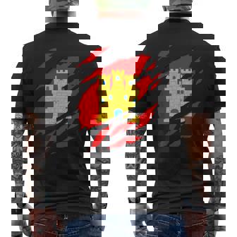 Bandera Pendón Histórico De Castilla Efecto 3D Camiseta Hombre Estampado Espalda - Regaloses