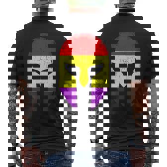 Bandera Republicana Sobre Casco De Guerrero Camiseta Hombre Estampado Espalda - Regaloses