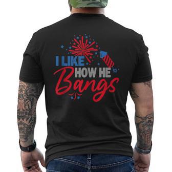 I Like How He Bangs I Like How She Explodes Couple Men's T-shirt Back Print - Monsterry AU