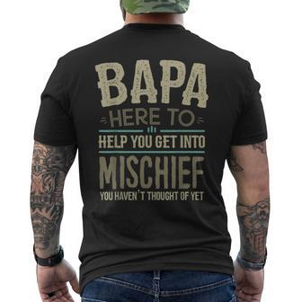 Bapa From Grandchildren For Fathers Day Bapa Men's T-shirt Back Print - Monsterry UK