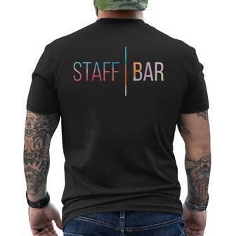 Bar Staff Front Cool Color Event Uniform Men's T-shirt Back Print - Thegiftio UK