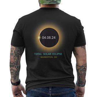 Barberton Oh Total Solar Eclipse 040824 Ohio Souvenir Men's T-shirt Back Print - Monsterry AU