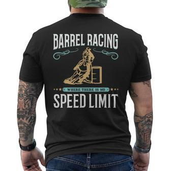 Barrel Racing Where There Is No Speed Limit Racer Men's T-shirt Back Print - Monsterry CA