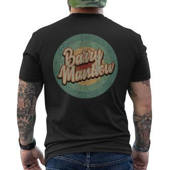 Barry Manilow Circle Retro Vintage Music Men's T-shirt Back Print | Mazezy DE