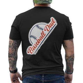 Baseball Dad Daddy Father's Day Men's T-shirt Back Print - Seseable