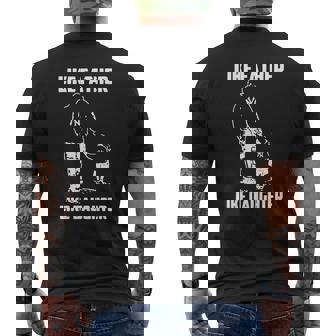 Baseball Like Father Like Daughter Ny For Dad Mens Back Print T-shirt - Seseable