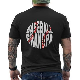 Baseball Grandpa Mens Back Print T-shirt | Mazezy