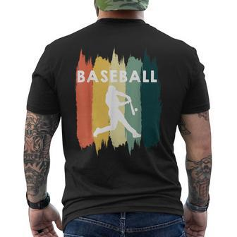 Baseball Sport Retro Baseball T-Shirt mit Rückendruck - Seseable