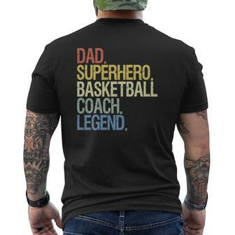 Basketball Coach Dad Sport Mens Back Print T-shirt | Mazezy