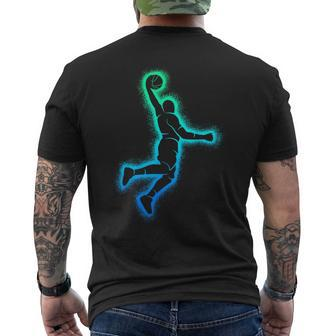 Basketball Player Dunking Basketball Boys Men's T-shirt Back Print - Thegiftio UK