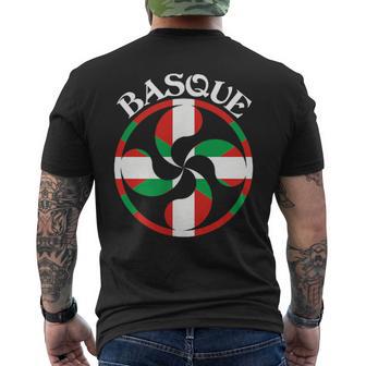 Basque Flag Lauburu Basque Country Basque Lauburu Basque Men's T-shirt Back Print - Monsterry CA