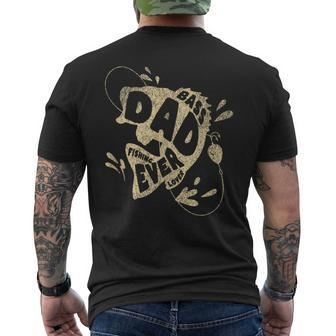 Bass Dad Ever Fishing Lovers Dad Fathers Day Fishing Men's T-shirt Back Print - Thegiftio UK