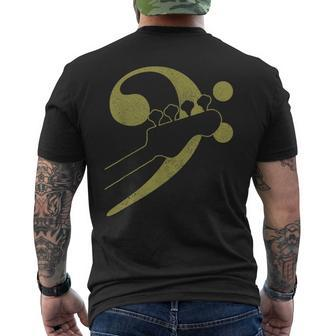 Bass Guitar Clef Bassist Musician Music Bass Player Men's T-shirt Back Print - Monsterry DE