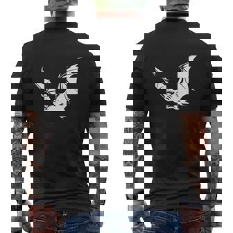 Bat Flying Halloween Quote Mens Back Print T-shirt - Thegiftio