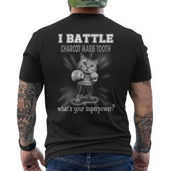 I Battle Charcot Marie Tooth Awareness Men's T-shirt Back Print - Monsterry DE