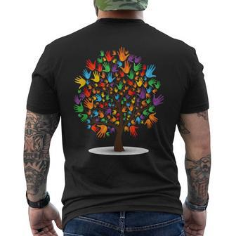 Baum Des Lebens Krone Wald Liebe Bäume Black T-Shirt mit Rückendruck - Seseable