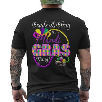 Beads And Bling Its A Mardi Gras Thing Mens Back Print T-shirt - Thegiftio UK