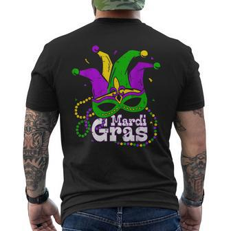 Beads Mask Feathers 2024 Mardi Gras For Girls Women Men's T-shirt Back Print - Monsterry AU