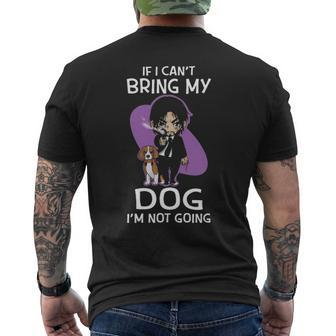 Beagle If I Can't Bring My Dog I'm Not Going Men's T-shirt Back Print | Mazezy