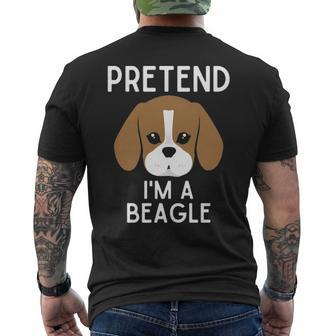 Beagle Costume Adult Beagle Men's T-shirt Back Print | Mazezy