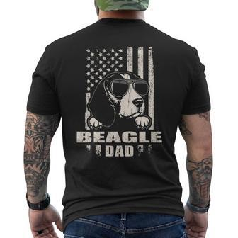 Beagle Dad Cool Vintage Retro Proud American Men's T-shirt Back Print | Mazezy CA